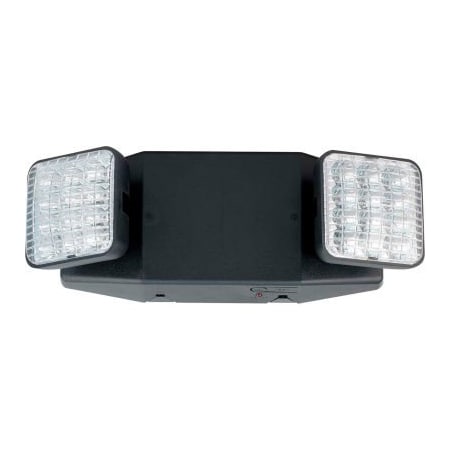 Hubbell Lighting Compass Lighting CU2SQB LED Emergency Light, Square Heads, Black, NiCad Battery, Damp location CU2SQB